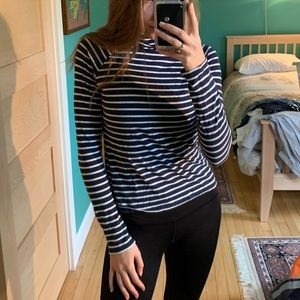 Striped turtle neck
